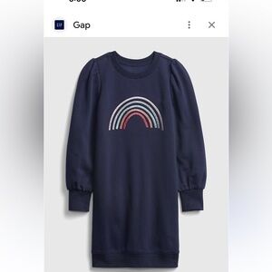 Gap Kids Size Medium Rainbow Sweatshirt Dress.